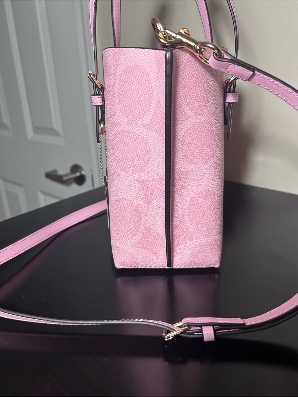 Coach Powder Pink Signature Tote Bag with Removable Strap - Picture 5 of 10